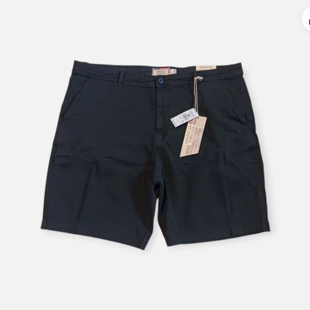 American Threads Shorts Mens Size 40 Garment Dye Stretch Black NWT $70